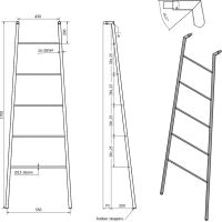 Sapho SEGA sušák ručníků 550x1700x70 mm, nerez mat SE102