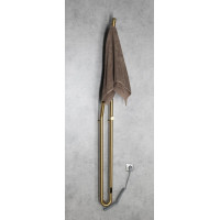 Sapho DUOPASSO elektrický sušák ručníků s časovačem, 122x1700mm, 45 W, zlato mat ER830