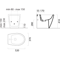 GSI MODO bidet stojící 37x52cm, bílá ExtraGlaze 9862111