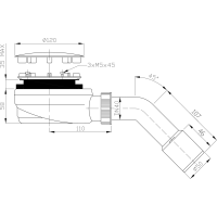 Bruckner Vaničkový sifon nízký, průměr otvor 90mm, DN40/50, krytka nerez lesk 162.940.3