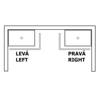 Polysan KARIA 110x80 rohový panel, levý 46812L