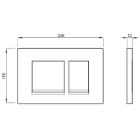 SCHWAB SCHWAB CERES ovládací tlačítko, 246x159 mm, bílá lesk P67-0130-0250