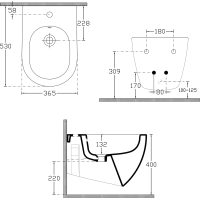 Isvea INFINITY bidet závěsný, 36, 5x53cm, bílá 10NF41001