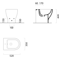 GSI CITY PRO bidet stojící, 35x52cm, bílá ExtraGlaze 9162111