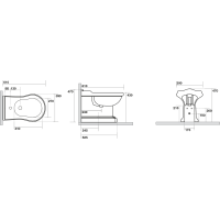 Kerasan RETRO bidet stojící 39x61cm, bílá 102201