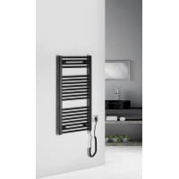 Aqualine DIRECT-E elektrické otopné těleso rovné 450x960 mm, 300 W, černá ILE94TB