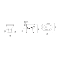 GSI CLASSIC bidet, 37x54cm, bílá ExtraGlaze 8762111