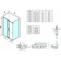 Gelco DRAGON sprchové dveře 1100mm, čiré sklo GD4611