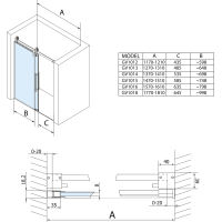 Gelco VOLCANO sprchové dveře 1600 mm, čiré sklo GV1016