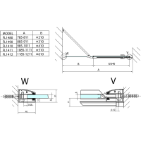 Polysan FORTIS LINE sprchové dveře do niky 1200mm, čiré sklo, levé FL1412L