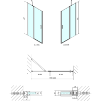 Polysan ZOOM LINE sprchové dveře 1000mm, čiré sklo ZL1310