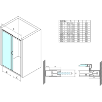 Gelco SIGMA SIMPLY sprchové dveře posuvné 1000 mm, čiré sklo GS1110