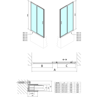Polysan DEEP sprchové dveře 1300x1650mm, čiré sklo MD1316