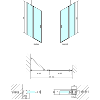 Polysan ZOOM LINE sprchové dveře 900mm, čiré sklo ZL1390