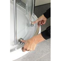 Polysan LUCIS LINE čtvrtkruhová sprchová zástěna 1000x800mm, L/R DL4815
