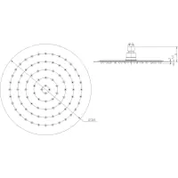 Sapho SLIM hlavová sprcha, průměr 250mm, nerez lesk MS574
