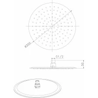 Sapho SLIM hlavová sprcha, průměr 300mm, zlato mat MS573GB