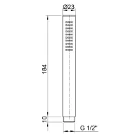 Sapho MINIMAL ruční sprcha, 184mm, nerez mat MI097