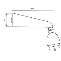 Sapho Nástěnná sprcha s otočným kloubem, bronz 9046