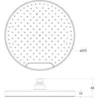 Sapho Hlavová sprcha, průměr 255mm, ABS/černá mat SK151B