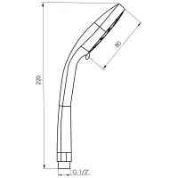 Aqualine Ruční masážní sprcha, 5 režimů sprchování, průměr 80mm, ABS/chrom SC025