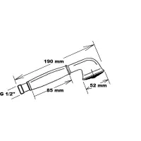 Sapho ANTEA ruční sprcha, 180mm, mosaz/nikl DOC28