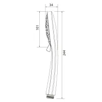 Sapho Ruční masážní sprcha, 4 režimy sprchování, průměr 101mm, ABS/černá mat 1204-02B