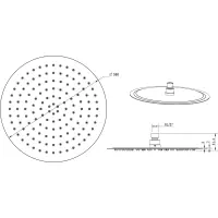 Sapho SLIM hlavová sprcha, průměr 300mm, nerez lesk MS573