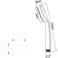 Bruckner Sprchová souprava, výklopný držák, hadice 1500mm, chrom 621.100.1