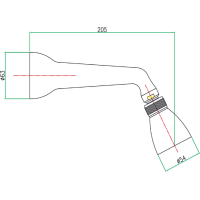 Sapho Nástěnná sprcha s otočným kloubem, chrom/zlato 9042
