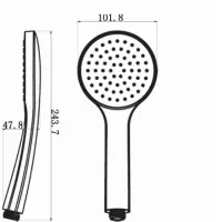 Sapho Ruční sprcha, průměr 102mm, ABS/černá mat SK736