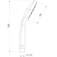 Aqualine Ruční masážní sprcha, 3 režimy sprchování, průměr 100mm, ABS/chrom SC105