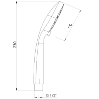 Aqualine Ruční masážní sprcha, 3 režimy sprchování, průměr 100mm, ABS/chrom SC105