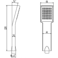 Sapho GINKO ruční sprcha, 226mm, ABS/chrom 1101-16