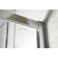Polysan LUCIS LINE čtvrtkruhová sprchová zástěna, 900x900mm, R550, čiré sklo DL2615