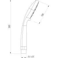 Aqualine Ruční masážní sprcha, 3 režimy, průměr 100mm, ABS/chrom SC089