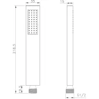 Sapho Ruční sprcha, 219mm, zlato DO316