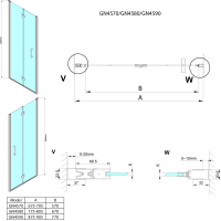 Gelco LORO sprchové dveře skládací 900 mm, čiré sklo GN4590