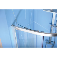 Polysan EASY LINE čtvrtkruhová sprchová zástěna 800x800mm, L/R, čiré sklo EL2515