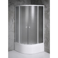 Aqualine ARLEN čtvrtkruhová sprchová zástěna 900x900x1500 mm, sklo Brick BTR903