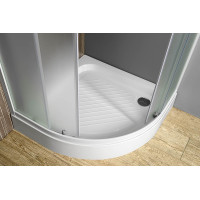 Aqualine ARLEN čtvrtkruhová sprchová zástěna 800x800 mm, sklo Brick BTR800