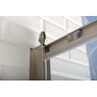 Gelco ANTIQUE čtvrtkruh. zástěna 1000x1000, posuv. dveře dvoukřídlé, ČIRÉ sklo, bronz GQ5210C