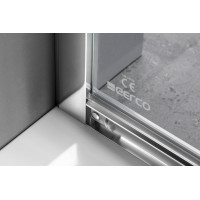 Gelco SIGMA SIMPLY čtvrtkruhová sprchová zástěna 800x800 mm, R550, Brick sklo GS6580