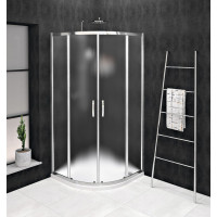 Gelco SIGMA SIMPLY čtvrtkruhová sprchová zástěna 900x900 mm, R550, sklo Brick GS6590