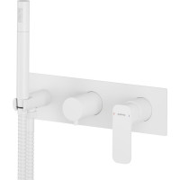 Sapho SPY podomítková sprchová baterie s ruční sprchou, 3 výstupy, bílá mat PY53/14