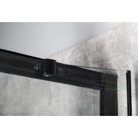 Gelco SIGMA SIMPLY BLACK čtvrtkruhová sprchová zástěna 1000x1000 mm, R550, čiré sklo GS5510B