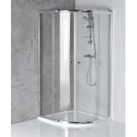 Aqualine ARLETA čtvrtkruhová sprchová zástěna 800x800mm, čiré sklo HLS800Y