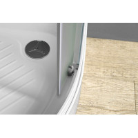 Aqualine ARLEN čtvrtkruhová sprchová zástěna 800x800 mm, sklo Brick BTR800