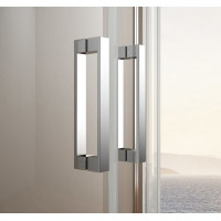 Bruckner BORG čtvrtkruhová sprchová zástěna 900x900x1950 mm, R550, čiré sklo 751.090.1