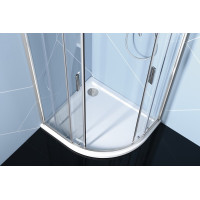 Polysan EASY LINE čtvrtkruhová sprchová zástěna 1000x800mm, L/R, čiré sklo EL2915